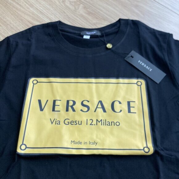 Authentic New Versace short sleeved t-shirt Black Size M L XL - Picture 5 of 6